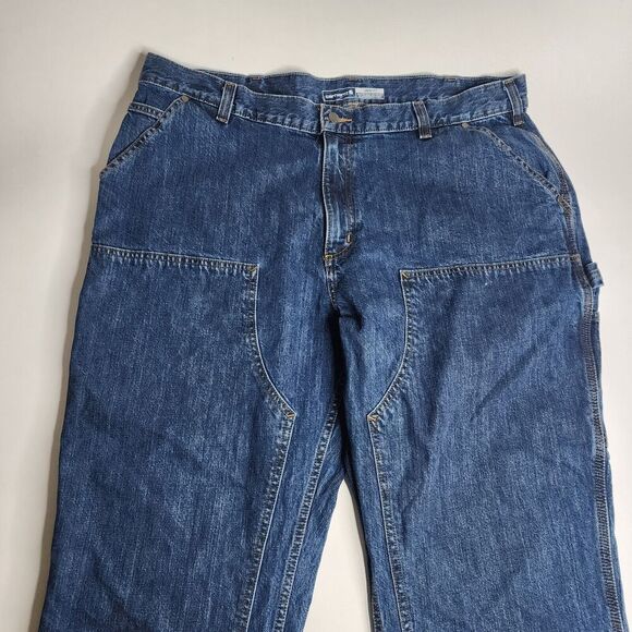 Carhartt Loose Fit Double Front Utility Logger Denim Jeans Men's Size 42 x 32 - Picture 3 of 16